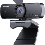 4K Webcam for PC, Ultra 4K HD, 2 Noise Reduction Mics, Auto Focus & Privacy Cover, Plug & Play, 77°FOV, USB Camera for PC, Mac, Laptop, Video Calls