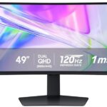 Samsung 49” Business Curved Ultrawide Dual QHD Computer Monitor, USB-C, DisplayPort, HDMI, 120Hz, VESA DisplayHDR 400, Built-in Speakers, Height Adjustable Stand, Eye Care, LS49C954UANXZA, 2024