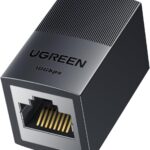 UGREEN Ethernet Extender 10Gbps,2 Pack Ethernet Coupler with PoE Support, 328ft Long Distance Extend, Compatible with Cat8 Cat7 Cat6 Cat5 Cable, Black