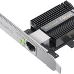 BrosTrend 5Gb PCIe Network Card, PCIe Ethernet Card with Extra Low-Profile, PCI Express Network Adapter for PC Windows 11/10 & Windows Server 2022 ONLY, PCI-e to 5 Gigabit NIC Lifetime Protection