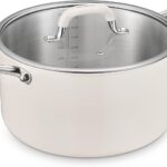 6 Quart Tri-Ply Stainless Steel Stock Pots with Lid, BEZIA Induction Soup Pot with Lid, Kitchen Cooking Pots with Silicone Handle, Compatible with All Cooktops, Free of PTFE/PFOA/PFOS