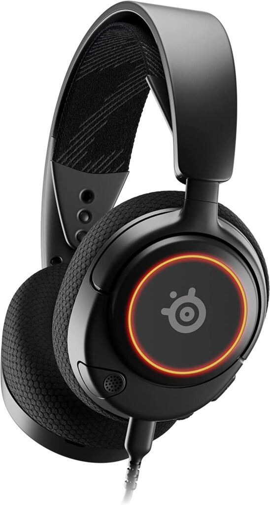 SteelSeries Arctis Nova 3 – USB-C Gaming Headset for PC, PS4, PS5 & Switch – RGB Lights – Hi-Fi Drivers – 360° Spatial Audio – AirWeave Memory Foam Earcups – Super Lightweight – ClearCast Gen 2 Mic