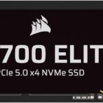 Corsair MP700 Elite 2TB PCIe 5.0 x4 NVMe M.2 SSD – Up to 10,000MB/sec – High-Density 3D TLC NAND – M.2 2280 – DirectStorage Compatible – Black