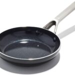 OXO Agility Series 8″ Frying Pan Skillet, Ceramic Nonstick Cookware PFAS-Free, Induction Suitable, Quick Even Heating, Stainless Steel Handle, Chip-Free Rims, Dishwasher and Oven Safe, Black