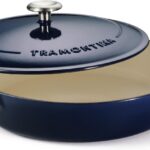 Tramontina Bestow Enameled Cast Iron Braiser Pan with Lid, 4-quart, Blue