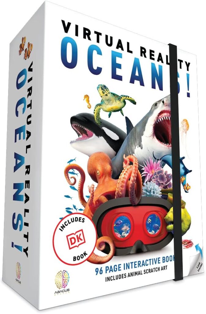 Abacus Brands Virtual Reality Oceans! Gift Box – Illustrated Interactive VR Book and STEM Learning Activity Set – for Ages 8 and Up