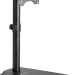 VIVO Single Monitor Desk Stand, Holds Screens up to 32 inch Regular and 38 inch Ultrawide, Freestanding VESA Steel Mount Base, Adjustable Height, Tilt, Swivel, Rotation, Black, STAND-V001H