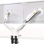 NB North Bayou Dual Monitor Desk Mount Stand Full Motion Swivel Computer Monitor Arm for Two Screens 17-27 Inch with 4.4~19.8lbs Load Capacity for Each Display F160-W