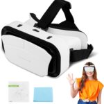 Virtual Reality Goggles, 3D VR Glasses Adjustable VR Virtual Reality Headset with Wide Angle Lens, Universal 3D VR Headset for Kids Adults, HD Goggles for Phone Movies Games