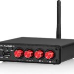 4 Channel Bluetooth Amplifier, 50W x 4 Audio Power Amp, Hi-Fi Home Stereo Speaker Receiver [Douk Audio M4]