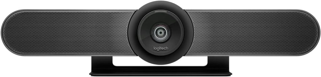 Logitech MeetUp Video Conferencing System, Ultra HD 4K/1080p/720p, 3 Microphones/Adjustable Speakers, Wide Field of View 120°, PC/Mac/Laptop/Macbook/Tablet – Black