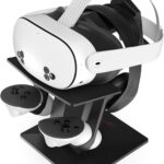 DigiCharge VR Headset Stand for Meta Quest 3S / Quest 3 / Oculus Quest 2 Holder Stand VR Mount Display Storage for Headset and Touch Controllers