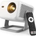 Smart Projector with Netflix, Android 13, WiFi 6, Bluetooth 5.2, 4K Support, Dolby Audio, Auto Focus – 1080P Portable Home Theater for Movies, Gaming, Outdoor Use