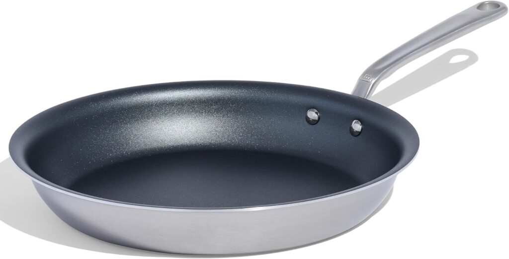 Made In Cookware – ProCoat 12″ Non Stick Frying Pan (Graphite) – 5 Ply Stainless Clad Nonstick – Professional Cookware – Crafted in Italy – Induction Compatible