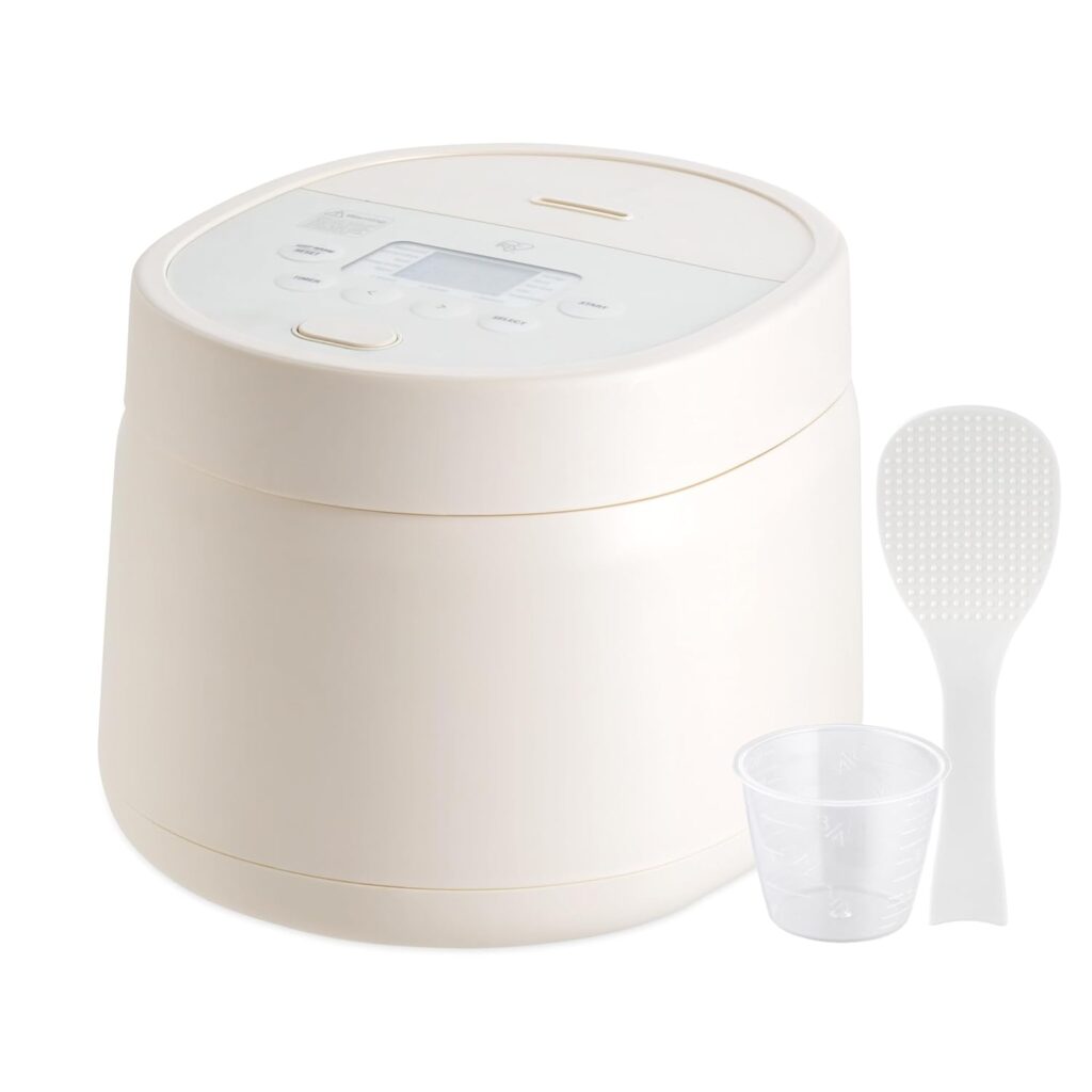 IRIS USA Micom Japanese Rice Cooker, 3-Cup Uncooked/6-Cup Cooked, Fuzzy Logic Kitchen Appliance with Recipe Presets, Slow Cooker, Steamer, Hot Pot & Warming Function, Compact & Portable for Healthy Meal Prep