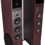 Rockville TM150C Powered Home Theater Tower Speaker System, Cherry Wood, 1000W, 10″ Subwoofers, Bluetooth, USB/SD Playback, FM Radio, Remote Control, Karaoke Ready, Perfect for Home Entertainment