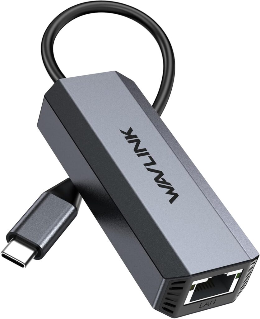 USB C to Ethernet Adapter 5G, WAVLINK 5G Ethernet Adapter for Laptop, Compatible with Type C Device to Network for MacBook, XPS, iPad Pro-USB3.1 Gen 2 Required