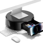 KDD Monitor Stand Riser with Drawer – Computer Monitor Stand for Desk with Storage /Phone Holder/Pen Tray – Desk TV Shelf, Laptop Printer, Organizer Stand for Home & Office