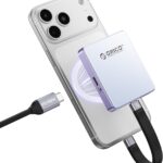 ORICO Magnetic M.2 2230/2242 NVMe SSD External Enclosure, 10Gbps High-Speed ​​Transfer, iPhone 4K ProRes Recording Support, PD100W Charging Port, Support for iPhone 15/16/17 Series – AP42P (Blue)