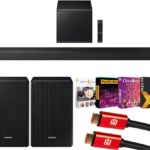 Samsung Q Series Soundbar HW-QS700F 3.1.2 ch Subwoofer (2025) Q-Symphony Bundle with SWA-9500S Wireless Rear Speakers, Tech Smart USA Premiere Movies Streaming and 2X 4K HDMI Cable