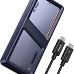 UGREEN 80Gbps M.2 NVMe SSD Enclosure with Cooling Fan, Compatible with Thunderbolt 5/4/3/USB 4 M-Key/(M&B) Key 8TB NVMe 2280 SSD, Works with Mac M4 Pro