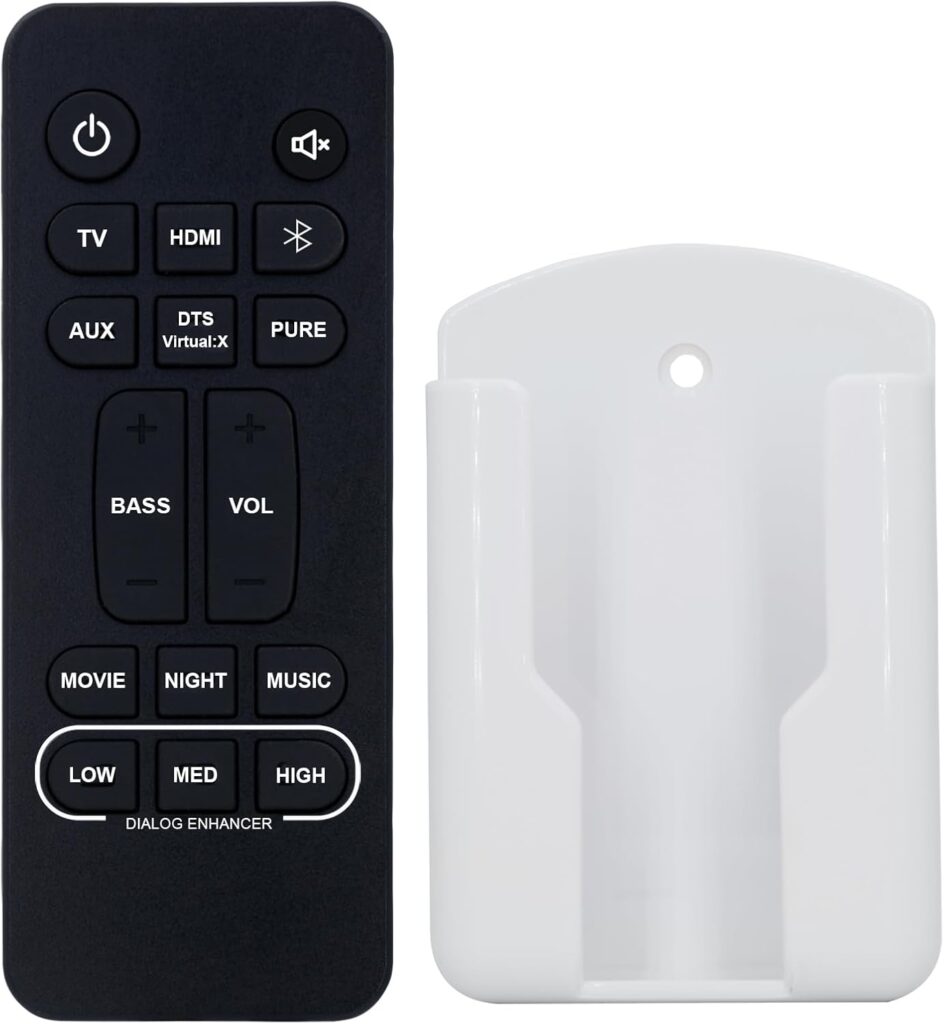 Replacement Remote Control for Denon DHT-S216 DHT-S217 DHT-S316 DHT-S416 DHT-S517 Home Theater Soundbar (with Mounting Bracket)