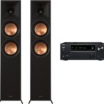 Klipsch Reference Premiere RP-6000F II Floorstanding Speaker with 6” Cerametallic Woofers in Ebony with Onkyo TX-NR6100 7.2 Channel THX Certified Network AV Receiver