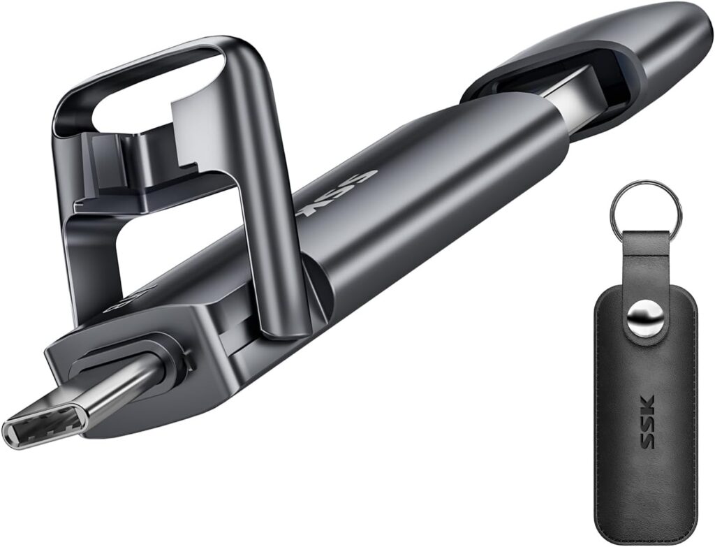 SSK 1TB USB Drive,External SSD Fast 550MB/s 2-in-1 Dual-Drive Type C+ A USB3.2 Gen2 Solid State ThumbDrive SSD-Stick for iPhone 15/16/PS4/Android Phone/Tablet/Windows/Mac