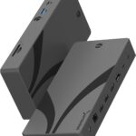 SABRENT Thunderbolt 4 Docking Station, TB4 Ports, 8K/4K, USB4 & TB3 Compatible, DP 1.4, HDMI 2.1, USB-C/USB-A Ports, Gigabit Ethernet, Audio Jack, SD/TF Card Reader, Windows/macOS/Linux (DS-T4MF)