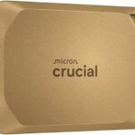 Crucial X10 Pro 4TB Portable SSD, Up to 2,100MB/s Read, 2000MB/s Write, USB 3.2 USB-C, External Solid State Drive, Durable Storage for Professional Creators, Gold – CT4000X10PROSSD9D02