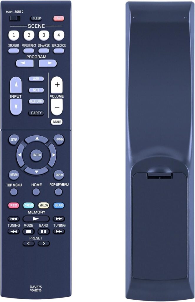RAV575 VDM8700 Replacement Remote Control Compatible for Yamaha AV Receiver TSR-700 TSR700 RX-V6A RXV6A