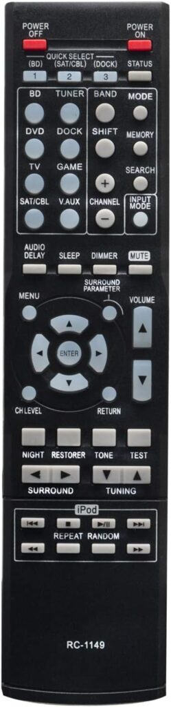 RC-1149 Replaced Remote Control RC1149 Supports for Denon AV Stereo Receiver AVR-391 AVR-1311 DHT-391XP AVR391 AVR1311 DHT391XP Home Theater System