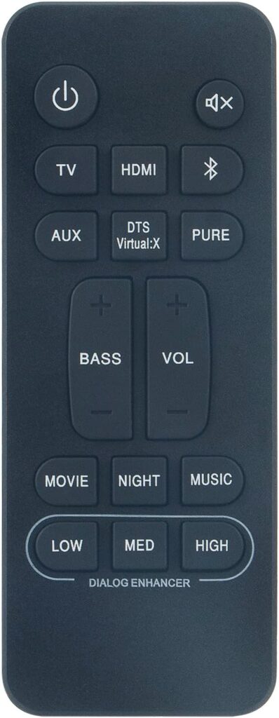 RC-1236 Replaced Remote Control fit for Denon Home Theater Sound Bar System RC1236 DHT-S216H DHTS216H DHT-S216 DHTS216