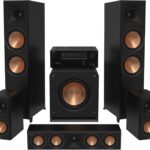 Klipsch Reference Premiere RP-8000F II 5.1 Home Theater System with 8” Cerametallic Woofers in Ebony with Onkyo TX-NR6100 7.2 Channel THX Certified Network AV Receiver