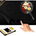 Extra Large Translucent Induction Cooktop Protector Cover Mat (Magnetic) 21.2×35.4 In, Stove Top Cover for Electric Stove, Silicone Stove Mat for Glass Top Stove,Range Covers for Electric Stove