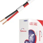Cables Direct Online 500FT 16/2 Speaker Wire CL2 Rated Indoor Low Voltage Copper Clad Aluminum (CCA) 16 Gauge 2 Conductors Cable with Easy Pull Box – Perfect for in-Wall Installation