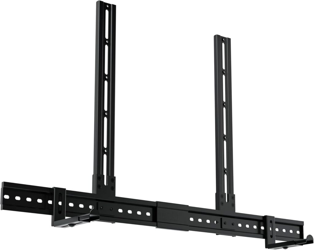 ECHOGEAR XL Soundbar Mount for Speakers up to 20lbs – Attaches to TVs up to 86” or Wood Studs 16-24”– Universal Design & 2.6” Extension for Dolby Atmos – Easy DIY Install w/Included Hardware