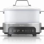 Ninja Foodi 6.5 qt Everyday PossibleCooker, 6-in-1 Functionality, Multi Cooker, Slow Cooker, Stainless Steel/White, MC1100 (Renewed)