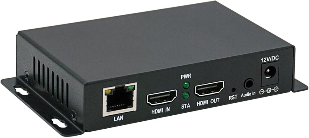 H.265/264/MJPEG Ultra Mini HDMI 1080P Video Encoder with HDMI loopout, HTTP, RTSP, RTMP/RTMPS, SRT, HLS, FLV, Compatible with ONVIF, Multicast IPTV Encoder for YouTube Facebook Twitch Live