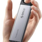 ORICO 512GB External SSD – Ultra-Fast 460MB/s Speed, External Hard Drive with Hanging Hook Design, Plug & Play, USB-C & A 2-in-1 Cable, Portable SSD for USB-C Smartphones, Tablets, Laptops – C5