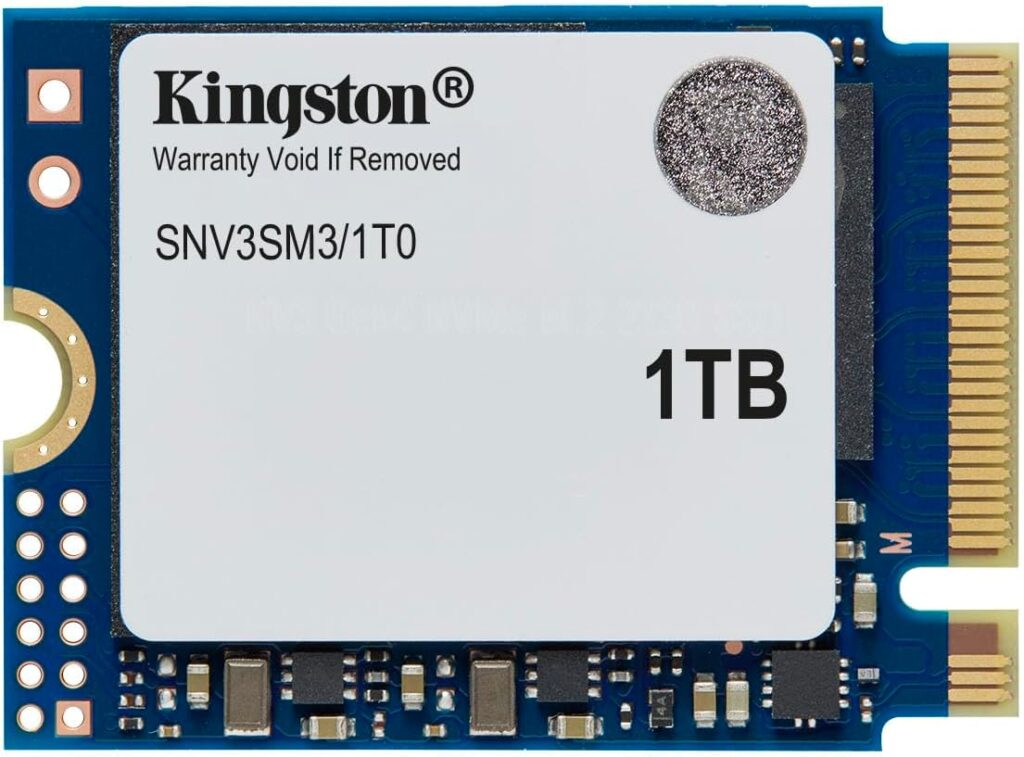 Kingston NV3 1TB M.2 2230 NVMe SSD | Up to 6000MB/s | SNV3SM3/1T0