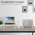 UI U & I Laptop Stand Riser, Portable and Adjustable Stand, for Notebook up to 13-17 Inch, Wood