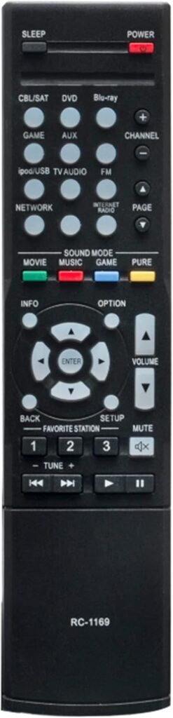New RC-1169 RC1169 Replacement Remote Control Compatible with Denon AV Home Theater Receiver