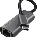 USB-C to Ethernet Adapter, WALNEW USBC to RJ45 Lan Adapter, Gigabit Cat Network Cable Converter to Type C Thunderbolt 3 for Mac,MacBook Pro/Air,iPad 10th,Dell XPS,Chromebook,Surface,Samsung Galaxy Tab
