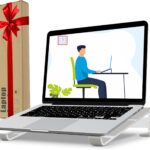 Laptop Stand for Desk, Ergonomic Aluminum Laptop Riser, Ventilated Notebook Stand Compatible with MacBook Air Pro, Dell XPS, HP, More 11-17.3 Inches Work from Home