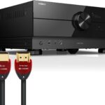 YAMAHA RX-A8A 11.2 AV Receiver Bundle with Pair of 8 feet 8K HDMI Cables