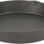 Bayou Classic 7439 16-in Cast Iron Double-Handled Skillet w/Pour Spouts Features Large Loop Handles Perfect For Breakfast Roast Pan Frying Sautéing and Baking