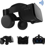 3D Virtual Reality Headset for Adults and Kids 3D VR Games Movies Play, Wireless VR Glasses for iPhone and Android Phones, Foldable VR Goggles with Bluetooth Headphones, Black