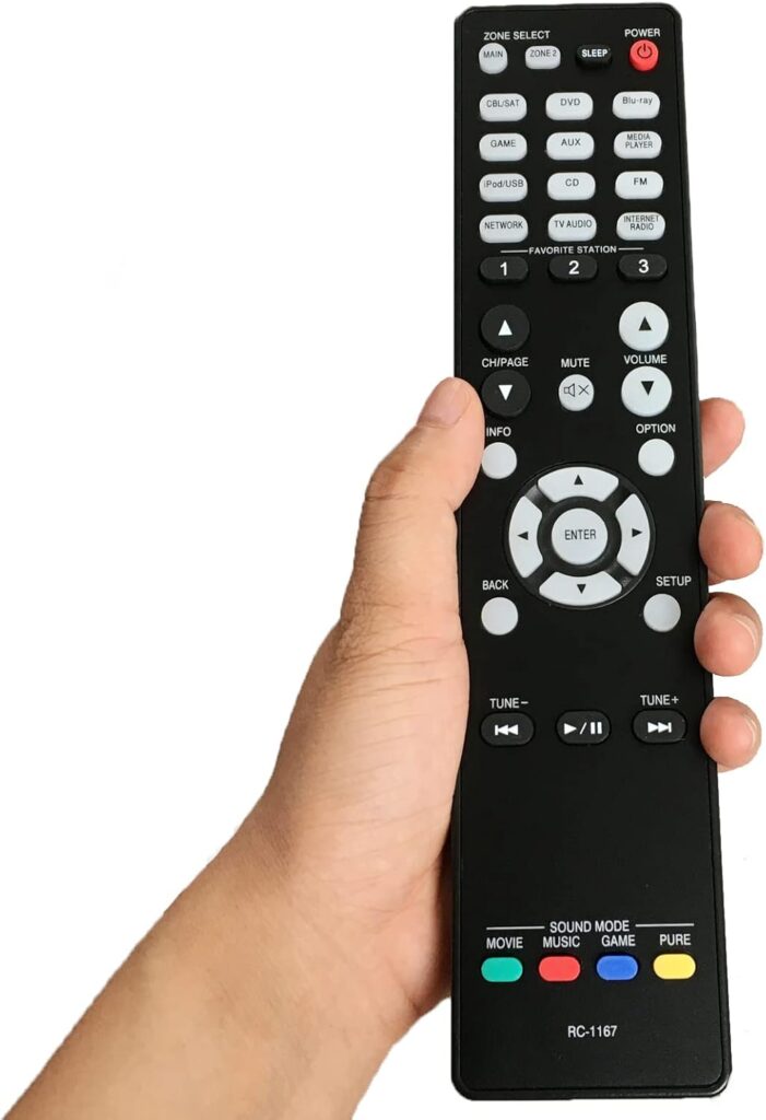Replacement Remote Control RC-1167 Compatible for denon AV Receiver 7.1-Channel Home Theater Receiver AVR-2312 AVR-3312 AVR-4312 AVR-4310 AVR-2113 AVR-1908 AVR-1508