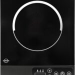 Portable Induction Cooktop, 1200W Sensor Touch Electric Induction Cooker Hot Plate, 6.7″ Heating Coil, 9 Power 9 Temperature Setting Countertop Burner with Timer